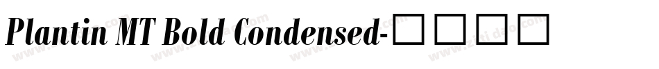 Plantin MT Bold Condensed字体转换